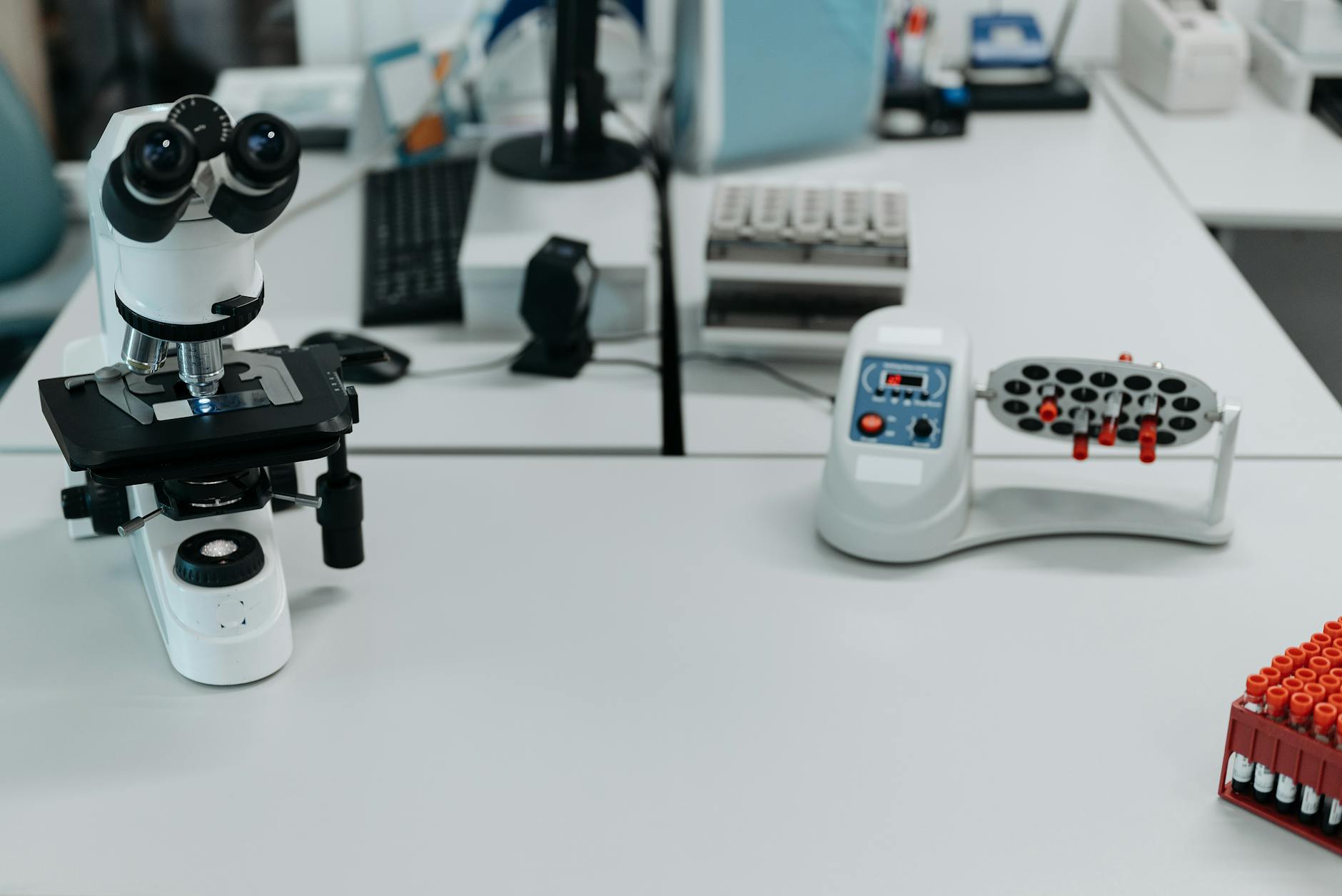 A well-equipped laboratory with a microscope and vials ready for analysis — TransferCredit.org