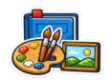 DSST Art of the Western World study guide: illustration of a palette, brushes and a framed painting in front of a study booklet