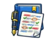 DSST Advanced English Composition study guide: illustration of a fountain pen and an edited essay page in front of a study booklet
